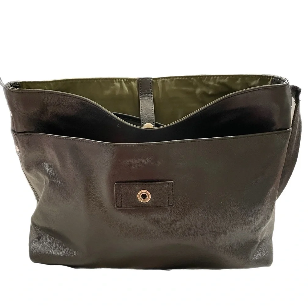 Jack Spade - Men's Pebble Leather Messenger Bag adjustable strap UB 2